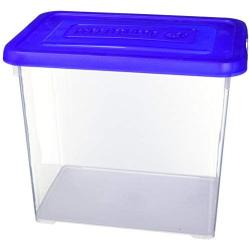 Allibert &quotHandy Storage Boxes with Click Lid, Transparent/Blue, 9 Litre