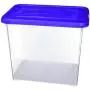 Allibert &quotHandy Storage Boxes with Click Lid, Transparent/Blue, 9 Litre