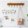 Wall Mounted Clothes Hanger 4 Hooks Hat Key Holder Laundry Coat Rack Hanging Storage Shelf for Home 5pcs Random Color