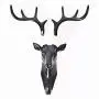 1PCS Creative Deer Head Traceless Wall Hook Decorative Animal Head Wall Mount Hanger Resin Crafts for Key Bag Hat Black Practical and Useful 1PCS Creative Deer Head Traceless Wall Hook Decorative Animal Head Wall Mount Hanger Resin Crafts for Key Bag Hat Black Practical and Useful