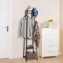 JKRED Industrial Style Coat Rack with 3-Tier Storage Shelves, Multipurpose Hanger for Entryway, Clothes Laundry Coat Stand with 8 Hooks, 70.9 inches