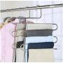 5pcs Multi-Use Pants Trousers Hanging Clothes Hanger 5-Layers Room Space Saver