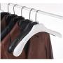 5pcs Random Color Non Slip Black White Wide Shoulder Plastic Clothes Hanger for Coats Suit, Mans Style