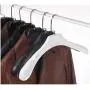 5pcs Random Color Non Slip Black White Wide Shoulder Plastic Clothes Hanger for Coats Suit, Mans Style 5pcs Random Color Non Slip Black White Wide Shoulder Plastic Clothes Hanger for Coats Suit, Mans Style