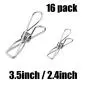 Clothes Pins Stainless Steel for Drying,3.5inch/2.4inch 16 Pack Metal Clothespin Hanger Clips for Wire Laundry Peg,Kitchen,Backyard,Outdoor Clothes Drying,Photo Clips,Office Pins Paper Clip(C-C2) Clothes Pins Stainless Steel for Drying,3.5inch/2.4inch 16 Pack Metal Clothespin Hanger Clips for Wire Laundry Peg,Kitchen,Backyard,Outdoor Clothes Drying,Photo Clips,Office Pins Paper Clip(C-C2)