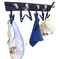 Lyjo Clothes Hanger with Plastic Clips. Portable Clothes Drying Rack, Ideal for Small Garments.Percha para ropa con Clips plásticos. Gancho portátil con pinzas Ideal para el secado de las prendas.