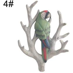 Yamalans 3D Parrot Clothes Wall Mount Coat Hook for Coat Towels Bags Door Hanger Rack for Bedroom Hallway Kitchen Decorative Home Storage 4#