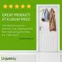 Over The Door Hook Fitting Two Sized Doors, from Unjumbly - 4 Pack - Sturdy Metal Reversible Over Door Hooks (White) Over The Door Hook Fitting Two Sized Doors, from Unjumbly - 4 Pack - Sturdy Metal Reversible Over Door Hooks (White)