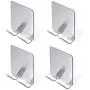 DHUYUN-Home Wall Hook Stainless Steel Coat Hangers Rack Robe Hat Clothes Hook Wall Coat Rack Hooks for Entryway Bedroom Bathroom (Color : Silver, Size : 3)