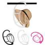 Kukakoo2019 Natural Looking Heat ResistantWig Hanger Portable Salon Barber Shop Hanging Hairpiece Hat Holder Display Stand - Black