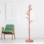 TYM-JKH Hanger Simple Floor Coat Rack Vertical Metal Hanger Bedroom Living Room Clothes Rack Simple Warm Pink Floor Hanger