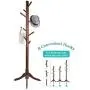 Vlush Free Standing Coat Rack, 8 Hooks Wooden Coat Hat Tree Coat Hanger Holder Enterway Hall Tree with Solid Rubber Wood Base for Coat, Hat, Clothes, Scarves, Handbags, Umbrella-Coffee Vlush Free Standing Coat Rack, 8 Hooks Wooden Coat Hat Tree Coat Hanger Holder Enterway Hall Tree with Solid Rubber Wood Base for Coat, Hat, Clothes, Scarves, Handbags, Umbrella-Coffee