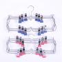 Pants Hangers 6 in 1 Folding Adjustable Rack for Closet Organization Multi-Purpose Non-Slip Space Saving Storage Stackable Closet Organizer(Pack of 2/5)