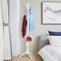 Salafey Wooden Coat Rack Free Standing,8 Hooks White Coat Hat Tree Standing Hanger Tree for Coat Hats Handbags Clothes,Easy Assembly