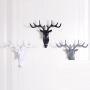 Hot Sale!DEESEE(TM)????????Deer head Self Adhesive Wall Door Hook Hanger Bag Keys Sticky Holder (White)