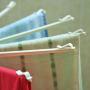 BAOYOUNI Plastic Clothes Drying Rack 16 Towel Bars Rail Foldable Laundry Drip Hanger for Hanging Socks, Baby Clothes, Cloth Diapers, Underwear, Hat, Scarf (Ivory)