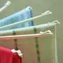 BAOYOUNI Plastic Clothes Drying Rack 16 Towel Bars Rail Foldable Laundry Drip Hanger for Hanging Socks, Baby Clothes, Cloth Diapers, Underwear, Hat, Scarf (Ivory)