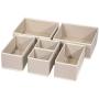 DIOMMELL 6 Pack Foldable Cloth Storage Boxes Closet Dresser Drawer Organizer Fabric Baskets Bins Containers Divider with Drawers for Clothes, Underwear, Bras, Socks, Lingerie, Clothing