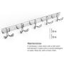 OUNONA Wall Mount Hook Rack, Stainless Steel Coat Rack Coat Hooks with 5 Heavy Duty Hanger Hooks, Hook Rail for Towel Bag Clothes, 17.32-Inch OUNONA Wall Mount Hook Rack, Stainless Steel Coat Rack Coat Hooks with 5 Heavy Duty Hanger Hooks, Hook Rail for Towel Bag Clothes, 17.32-Inch