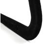 HANGERWORLD 20 Black 18inch Flocked Velvet Non Slip Coat Clothes Garment Hangers Trouser Accessory Bar Multi Hook