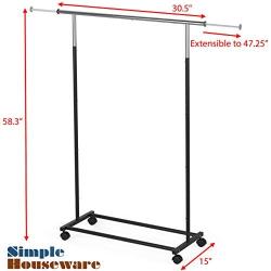 Simple Houseware Standard Rod Garment Rack