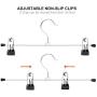 SAVICOS Pants Hangers - 20 PCS Skirt Hangers Pants Hanger with Clips Metal Pant Hangers Space Saving for Pants Skirts Clothes