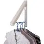 gerleek Indoor Wall Mounted Retractable Clothes Hanger Aluminum, YTOM Folding Multifunctional Drying Clothes Rack, Hanging on Bathroom, Bedroom Balcony and Laundry (2 Pack)