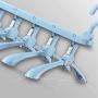 HJYPYJ Magic Hanger,PP Double Hook Folding Hanger,Space-Saving Organizer Hangers,for Balcony,Wardrobe Stable/Blue / 6 pcs