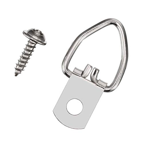 D Ring Picture Hangers 100-Pack Heavy Duty with Screws for Picture Painting Frame Cross-Stitch D Ring Picture Hangers 100-Pack Heavy Duty with Screws for Picture Painting Frame Cross-Stitch