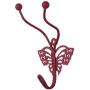 Indianshelf Handmade 1 Artistic Vintage Red Metal Butterfly Clothes Hooks Hangers/Key Hooks for Purse