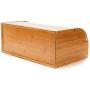 Jolitac Bread Boxes Large Countertop Bread Storage Bin Bamboo Wood Roll Top Bread Boxes Kitchen Food Storage Large Capacity Bread Keeper