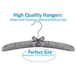 Anti Slip Padded Hangers with Chrome Hook ? Heavy Duty for sweaters, Dresses, Suits ? Set of 10 ? Gray by Whitmor