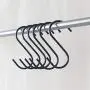 60 Pack 3.5 Inches Heavy Duty Black S Hooks Stainless Steel Metal S Shaped Hooks for Kitchen Bathroom Garden Workshop