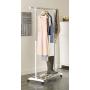 Whitmor Deluxe Adjustable Garment Rack - Rolling Clothes Organizer - White and Chrome