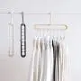 Vosarea 9 Holes Clothes Hanger Plastic Clothing Storage Racks Wardrobe Coat Hook Holder 5pcs