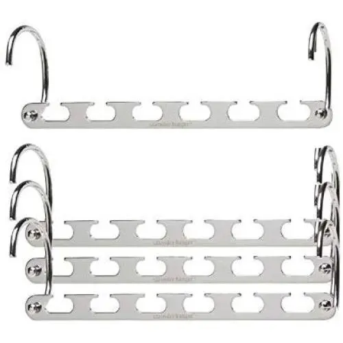 Wonder Hanger Platinum, Space-Saving Closet Organizers, 4 Pack, Chrome