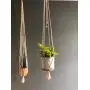 Vintage style macrame plant hanger, vintage pattern plant hanger with wood beads Vintage style macrame plant hanger, vintage pattern plant hanger with wood beads