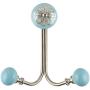 Indianshelf Handmade 1 Artistic Vintage Turquoise Iron Strewn Flat Rail Hooks Hangers/Coat Hooks Hardware