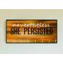 Race Medal Holder/Running Medal Hanger NEVERTHELESS SHE PERSISTED- Wood Wall Mounted Medal Organizer. CUSTOMIZATION Available