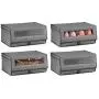 mDesign Stackable Fabric Closet Storage Organizer Shoe Boxes Bin - Modern Holder for Storing Mens and Womens Dress Shoes, Boots, Pumps, Sandals, Flats - Window, Hinged Lid, 4 Pack - Dark Gray mDesign Stackable Fabric Closet Storage Organizer Shoe Boxes Bin - Modern Holder for Storing Mens and Womens Dress Shoes, Boots, Pumps, Sandals, Flats - Window, Hinged Lid, 4 Pack - Dark Gray