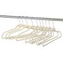 EBTOOLS Clothes Hangers, Thin Flocking Hangers Non Slip Clothes Suit Shirt Pant Hangers Organization Home 20 Pcs (Ivory)