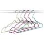 Fancy Colorful Aluminum Alloy Hanger for Clothes,Light Metal Shirts Dress Tops Hanger Non Slip 10 Pieces Random Color