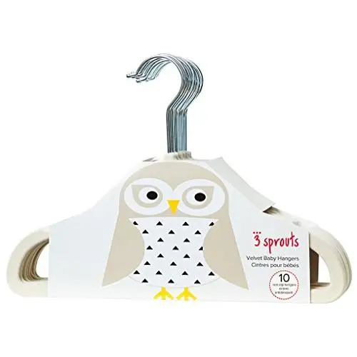 3 Sprouts Baby Hangers ? Velvet Closet Clothes Organizers for Nursery