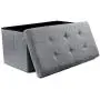 NISUNS OT03 30 Inch Linen Fabric Foldable Storage Bench Ottoman, Gray NISUNS OT03 30 Inch Linen Fabric Foldable Storage Bench Ottoman, Gray