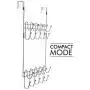 DoorShroom Door Clothing Hanger 20 Hook Modular Rack, Chrome