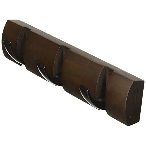Umbra Flip 3-Hook, Walnut/Black Umbra Flip 3-Hook, Walnut/Black