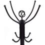 AyaMastro Black 76Inches Steel Coat Rack Free Standing Clothes Hanger Holder 3 Layer with Hooks