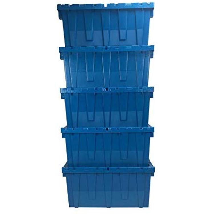 Akro-Mils Keepbox Attached Lid Containers, Flip Totes, Plastic Storage  Bins