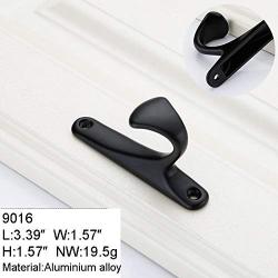 KNV Hook Wall Coat Hooks Hat Clothes Hanger,LDS-B Black Furniture Hardware Aluminium Alloy