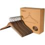 Topline Classic Wood Shirt Hangers - Walnut Finish (20-Pack) Topline Classic Wood Shirt Hangers - Walnut Finish (20-Pack)